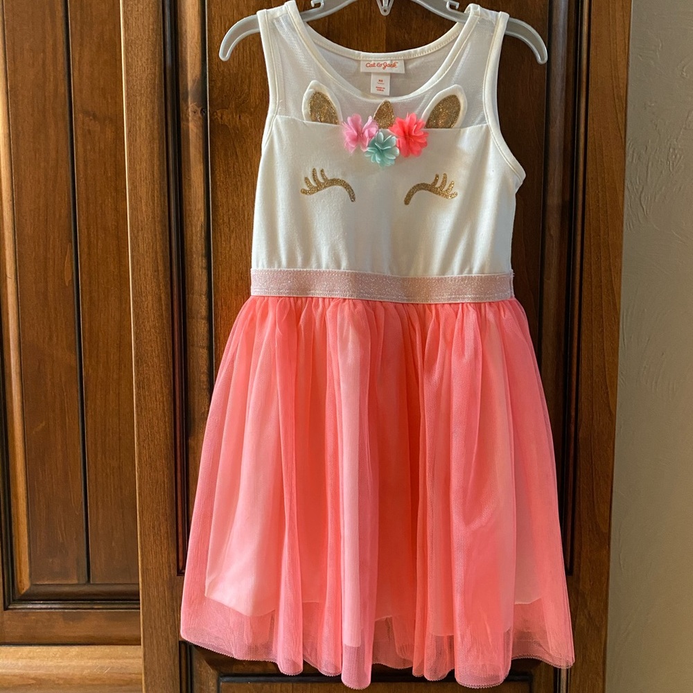 Girls Unicorn dress XS